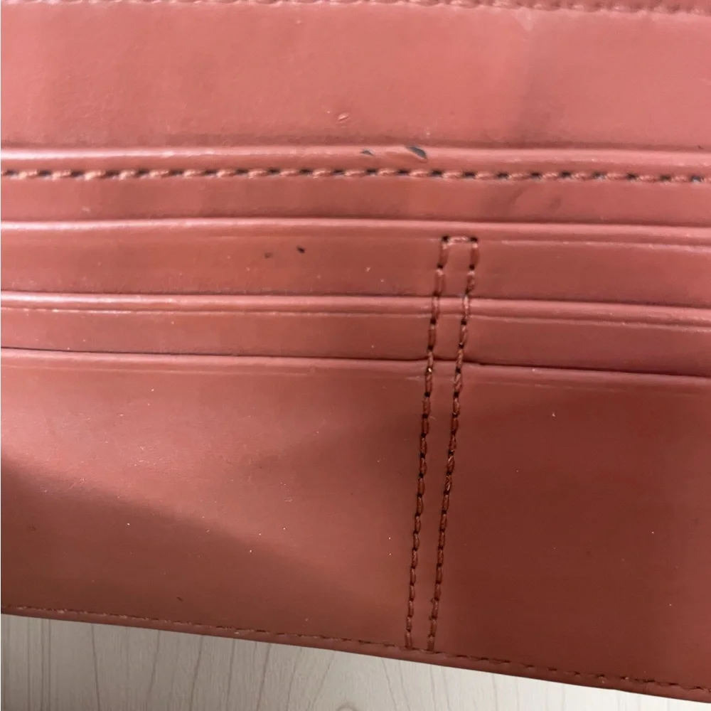 Coach orange Leather Zip Wallet - Picture 4 of 9